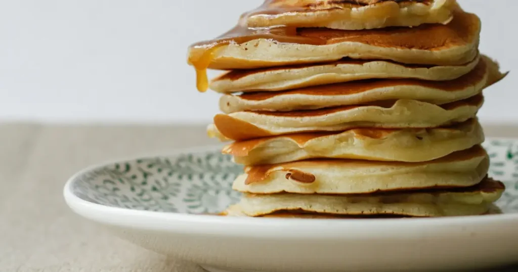 Pancakes Without Milke recipe, with honey